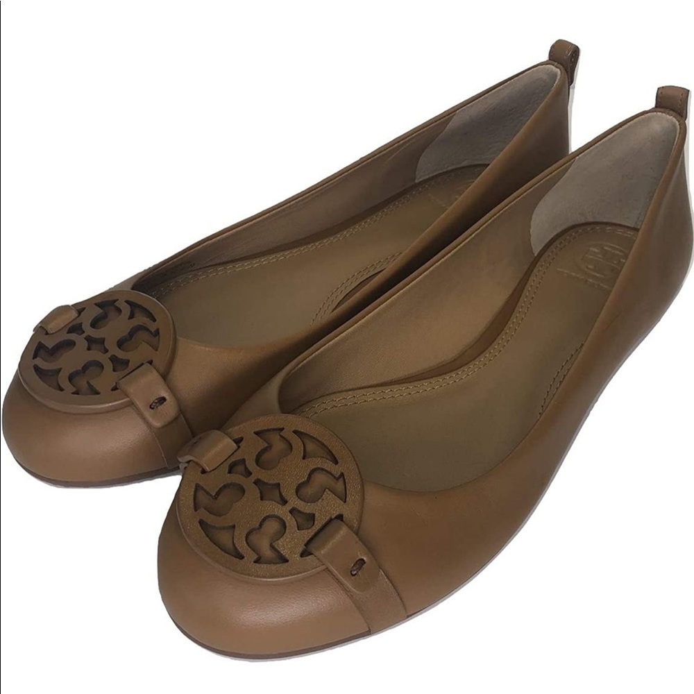 Tory Burch Gabrielle Ballet Flats Royal Tan Size 8